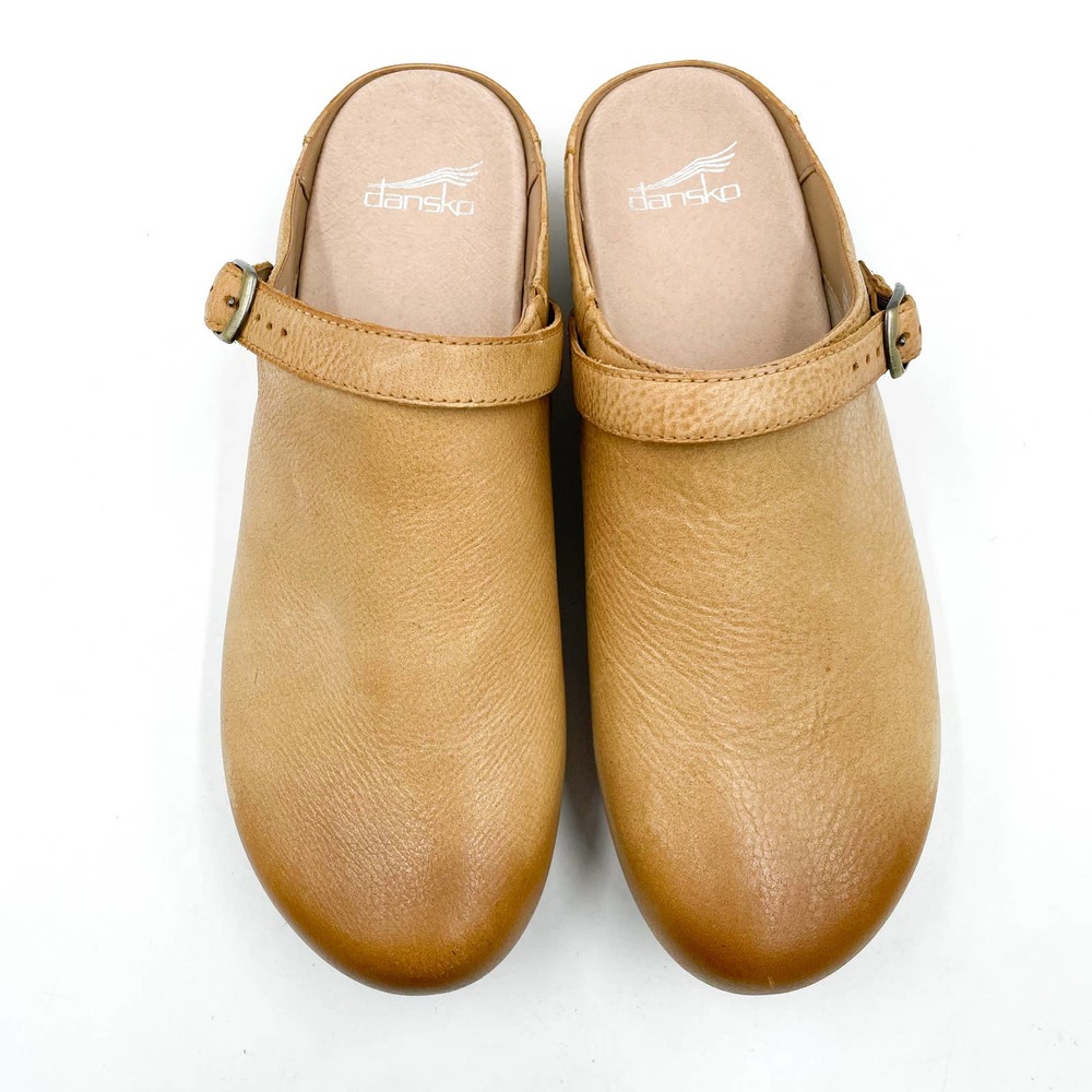 Dansko Tan Leather Mules - Picture 2 of 10